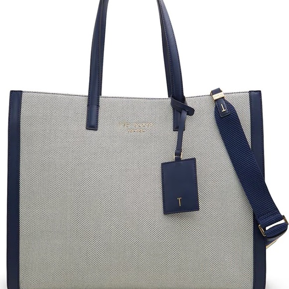 💝💝💝 Ted Baker London Grey Canvas Grace Large Tote Bag 💝💝💝 - Picture 4 of 11